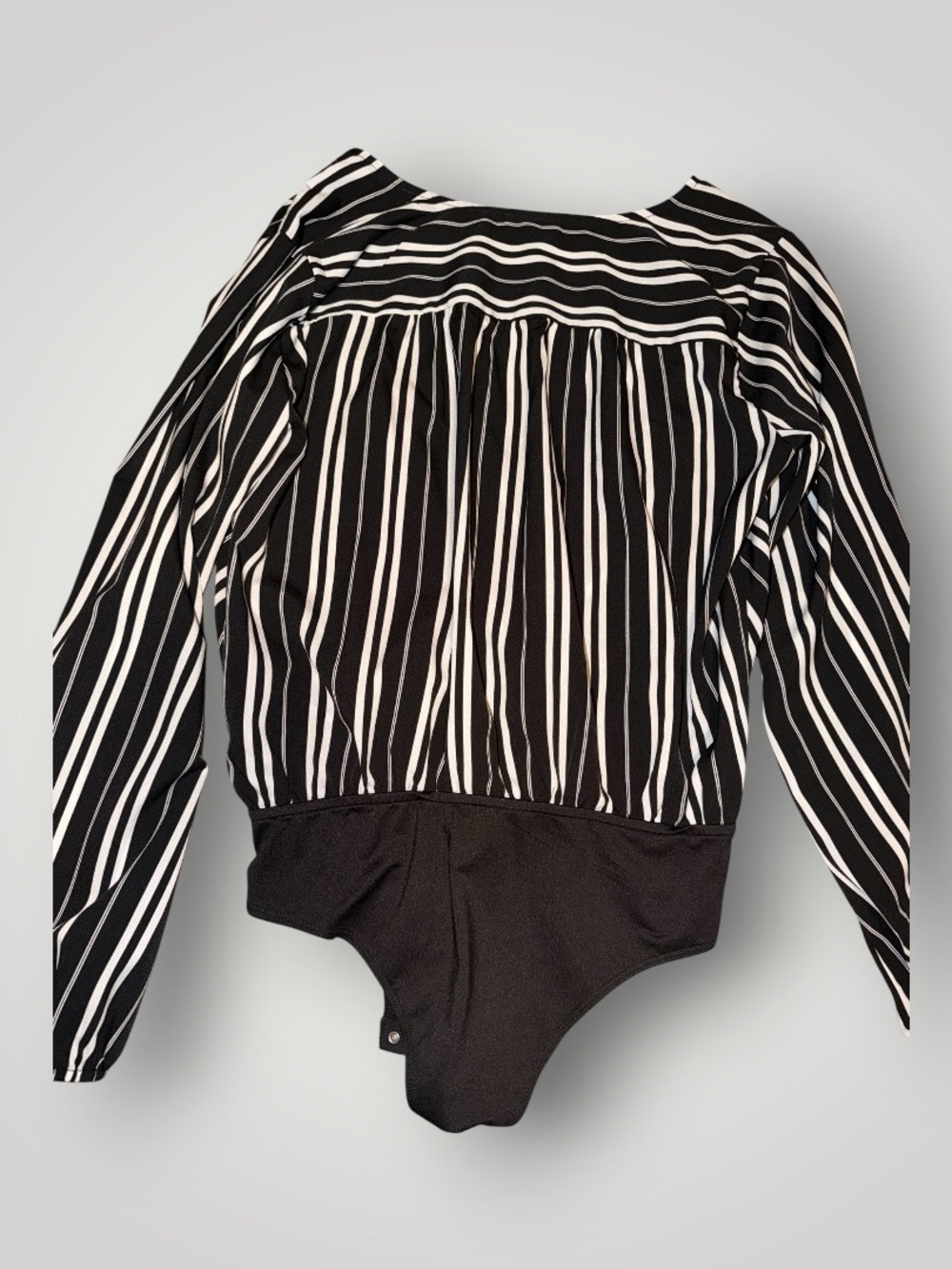 Black and White Striped Bodysuit - Picture 2 of 3